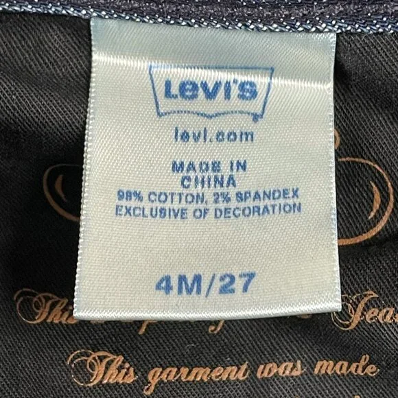 Levis 553 Jeans Womens 4 Mid Rise Bootcut Dark Wash - Picture 4 of 10